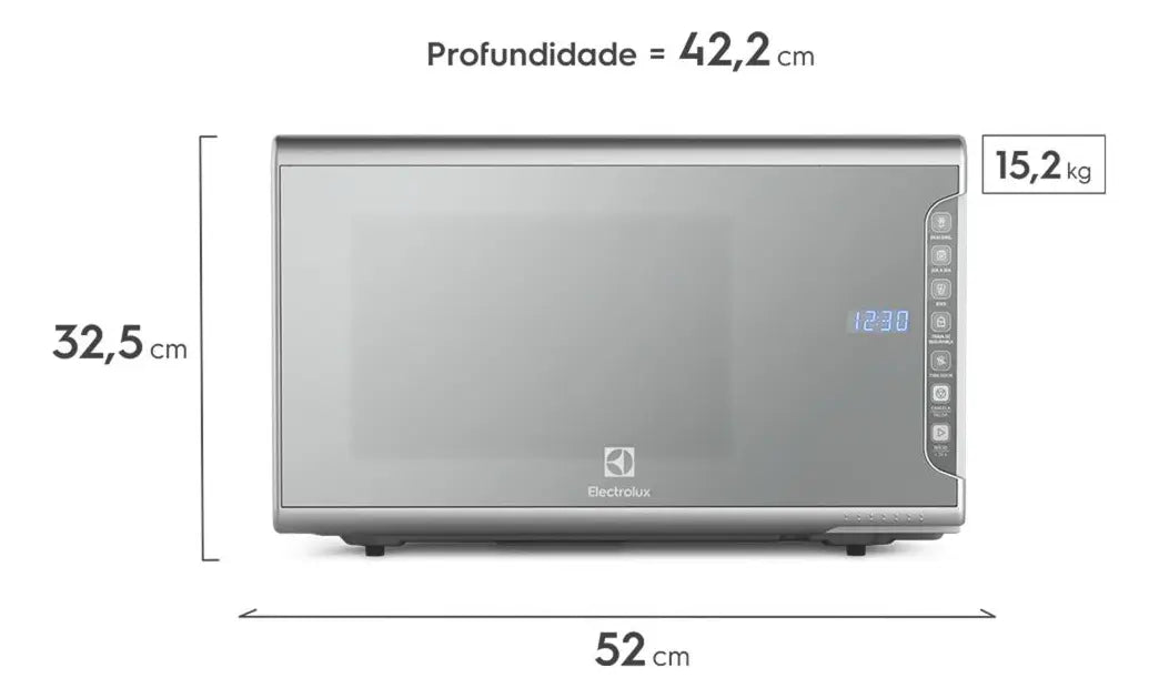Micro-ondas Electrolux 31l Com Painel  Em Aço Inox Espe — foto 1