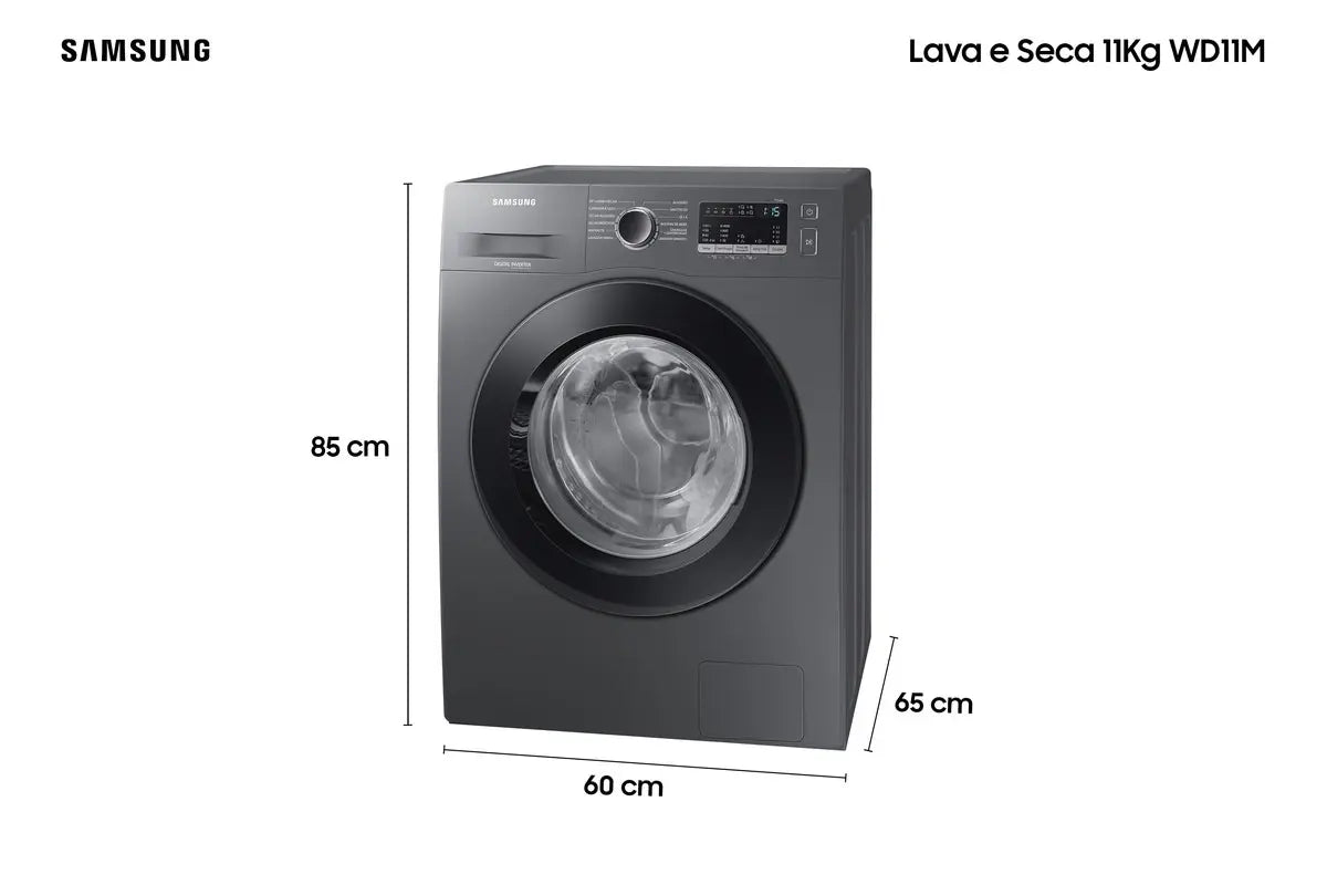 Lava E Seca Samsung Wd11m Com Digital Inverter Inox — foto 2